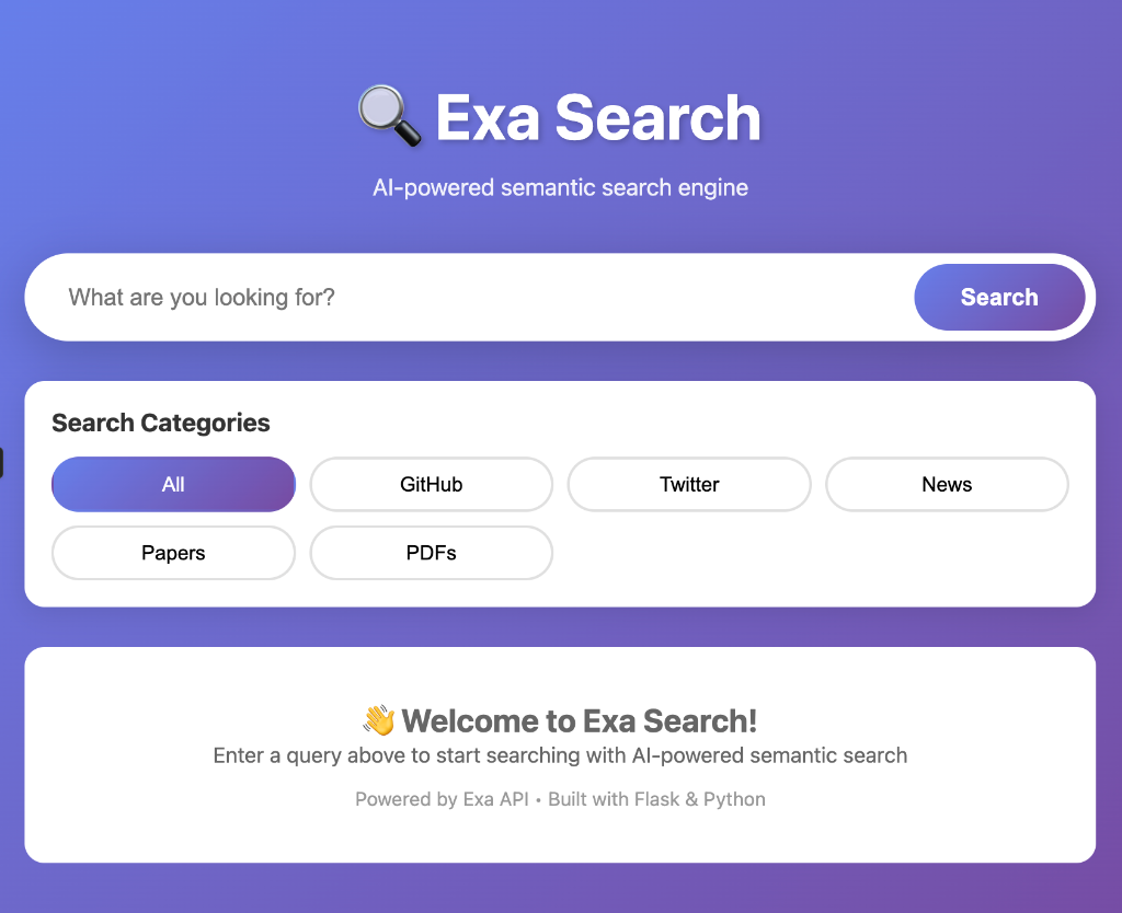 Exa Search UI